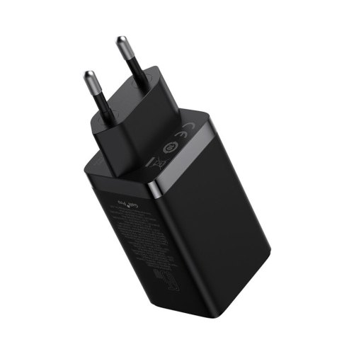 Baseus GaN5 Pro Fast Charger 2C+U 65W Black w/Type-C to Type-C (CCGP120201)
