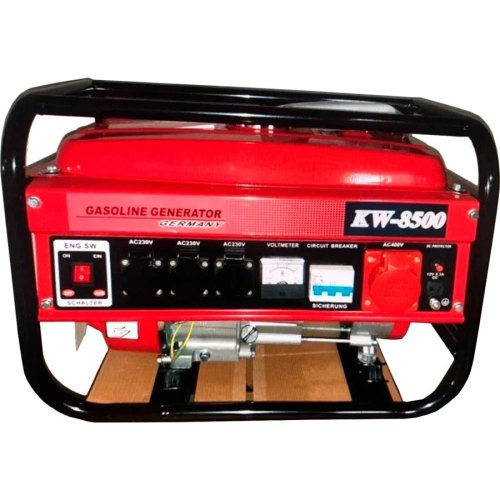 Генератор бензиновий KW-8500, 2.8кВт (макс 3кВт), 230В, бак 15л, 0.8 л/год