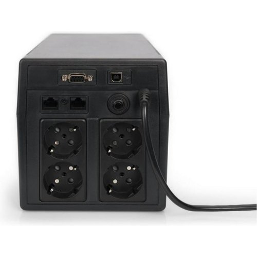 Джерело безперебійного живлення DIGITUS Line-Interactive, 1000VA/600W, LCD, 4xSchuko, RJ45, RS232, USB
