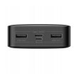 Зовнішній акумулятор Powerbank Baseus Bipow Overseas 15W 20000 mAh Black