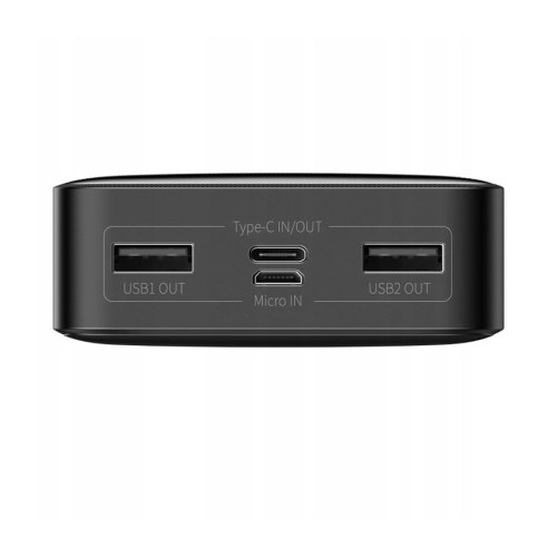 Зовнішній акумулятор Powerbank Baseus Bipow Overseas 15W 20000 mAh Black