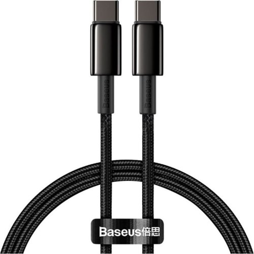 Кабель Baseus Tungsten Gold Type-C to Type-C 100W 1M Black