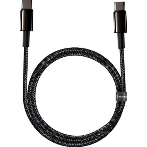 Кабель Baseus Tungsten Gold Type-C to Type-C 100W 1M Black