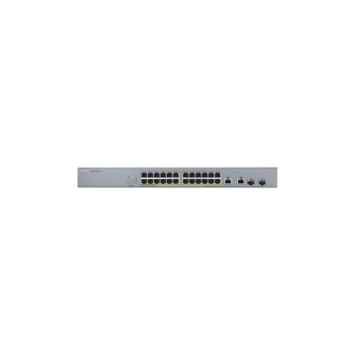 Комутатор для відеоспостереження ZYXEL GS1350-26HP (GS1350-26HP-EU0101F) (24xGE PoE+, 2xGE/SFP, PoE max 375W, NebulaFlex Pro, живлення до 250м, автопе