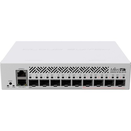 Комутатор MikroTik (CRS310-1G-5S-4S+IN 1xGE) LAN, 5xSFP, 4xSFP+, CPU ARM v7, RAM 256Mb