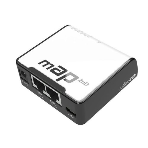 Точка доступу Mikrotik mAP2nD (RBmAP2nD)  N300, 2xFE, 1x micro USB, 1,2 dBi, PoE