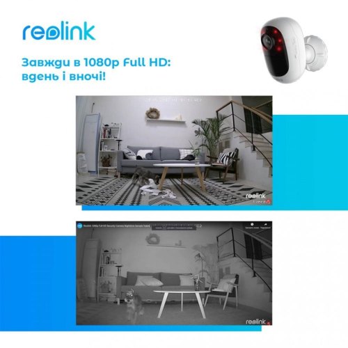 IP камера Reolink Argus 2E, 2МП(1920х1080) до 10м, Wi-Fi, MicroSD 128ГБ