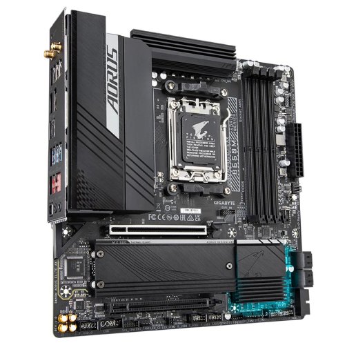 Материнська плата GIGABYTE B650M AORUS ELITE AX sAM5, 4xDDR5, 2xM.2, 1хHDMI, 1хDisplayPort, microATX