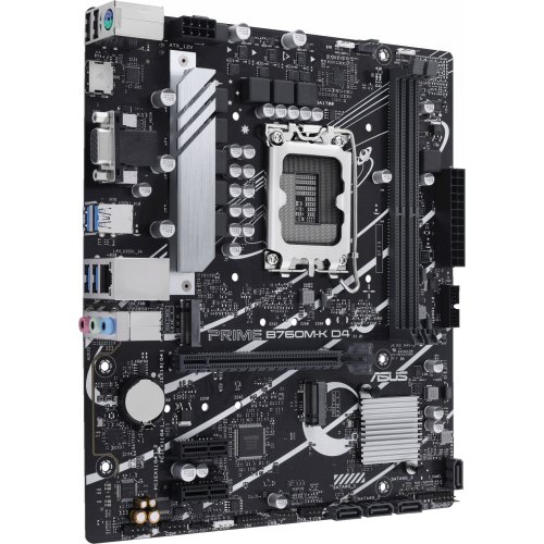 Материнська плата ASUS PRIME B760M-K D4 s1700, 4xDDR4, 2xM.2, 1хHDMI 2.1, 1хVGA, microATX