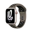Ремінець Apple Watch 45mm Olive Grey/Black Nike Sport Band (MPH73ZM/A)
