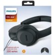 Навушники дротові Philips TAUH201 On-ear Mic Чорний (TAUH201BK/00)