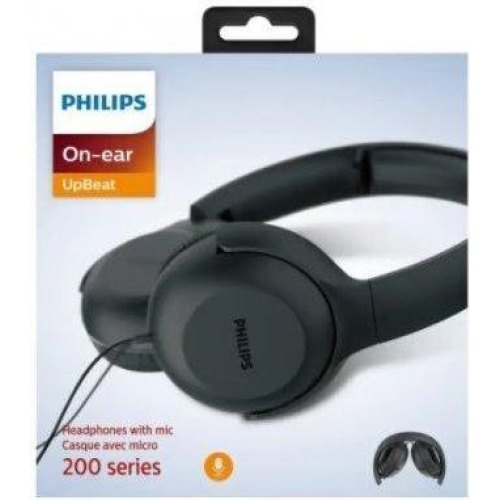 Навушники дротові Philips TAUH201 On-ear Mic Чорний (TAUH201BK/00)