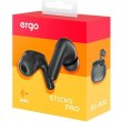 Навушники bluetooth TWS ERGO BS-900 Sticks Pro, Black