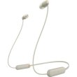 Навушники бездротові, Sony WI-C100 In-ear IPX4 Wireless Beige (WIC100C.CE7)