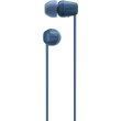 Навушники бездротові, Sony WI-C100 In-ear IPX4 Wireless Blue (WIC100L.CE7)