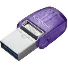 USB флеш Kingston  128GB USB 3.2 Type-A Gen1 + Type-C DT microDuo 3C R200MB/s