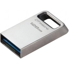 USB флеш Kingston  128GB USB 3.2 Type-A Gen1 DT Micro R200MB/s Metal