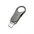 USB флешSilicon Power 128 GB DriveMobile C80 USB 3.1 + Type-C, Silver (SP128GBUC3C80V1S)