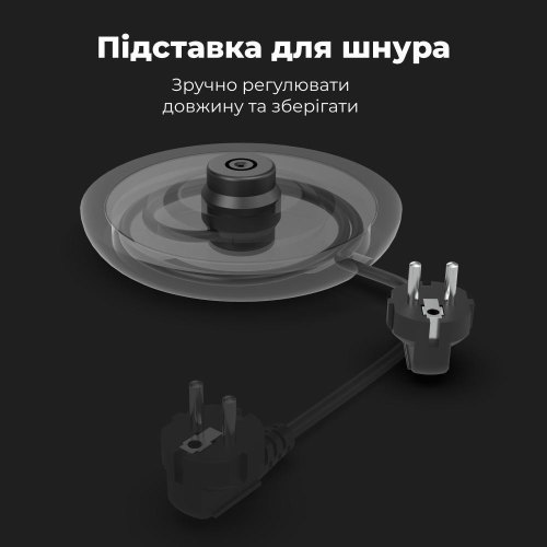 Електрочайник AENO EK7S - 2200Вт/чорний