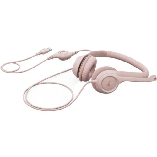 Гарнітура дротова, LOGITECH H390 USB Computer Headset - ROSE - USB - EMEA-914