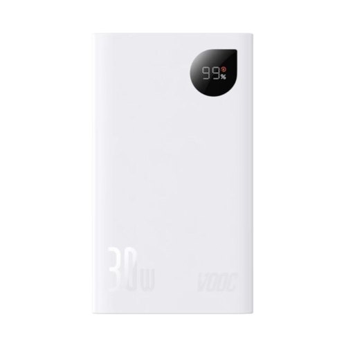Зовнішній акумулятор Powerbank Baseus Adaman 2 20000 mAh 30W (PPAD050002) White