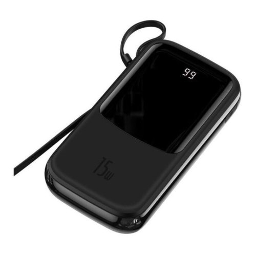 Зовнішній акумулятор Powerbank Baseus Qpow 20000mAh 15W Display (+Type-C)(PPQD-G01) Black
