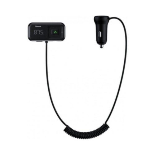 FM-модулятор Baseus T typed S-16 wireless MP3 car charger Black (CCTM-E01)