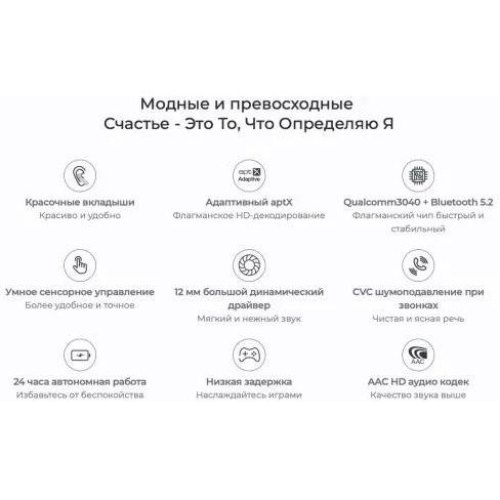 Навушники TWS Haylou MORIPODS T33 Pink