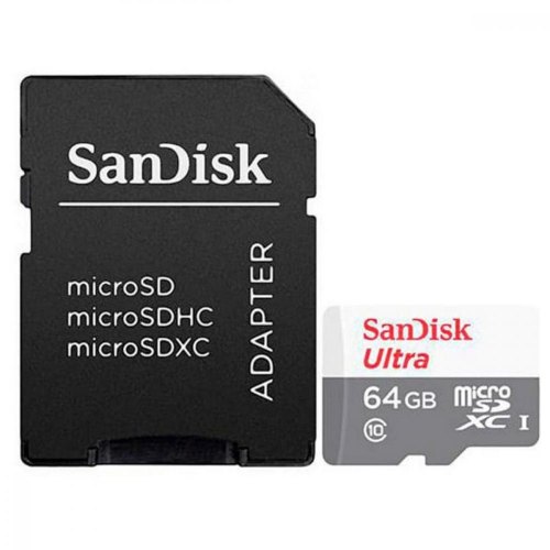 Карта пам'яті SanDisk microSD   64GB C10 UHS-I R100MB/s Ultra + SD