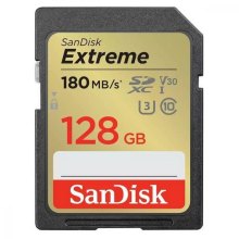 Карта пам'яті SanDisk SD  128GB C10 UHS-I U3 R180/W90MB/s Extreme V30