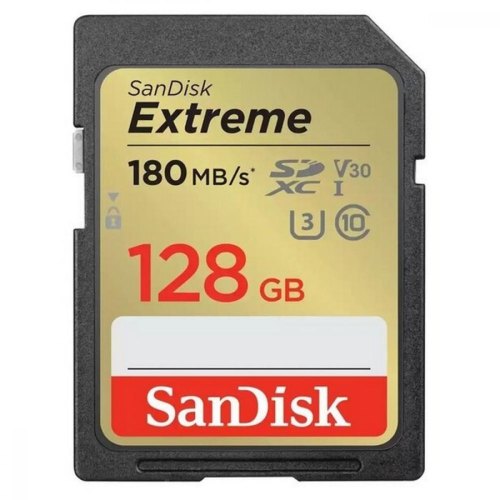 Карта пам'яті SanDisk SD  128GB C10 UHS-I U3 R180/W90MB/s Extreme V30