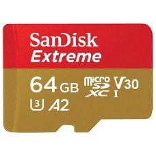 microSDXС карта 64GB SanDisk Ultra class10 A2 UHS-1 U3 V30 + SD Adapter (SDSQXAH-064G-GN6MA)