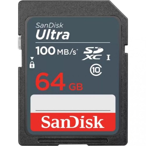 SDXC карта 64Gb SanDisk Ultra class10 UHS-I U1 (SDSDUNR-064G-GN3IN)