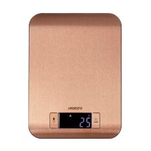 Ваги Ardesto кухонні, 5кг, CR2032x2 в комплекті, метал, бронзовий