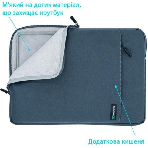Чохол для ноутбука Grand-X SL-15D 15.6'' Dark Grey