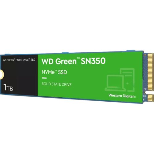 Накопитель SSD 1TB Western Digital Green SN350 M.2 2280 PCIe 3.0 x4 3D TLC (WDS100T3G0C)