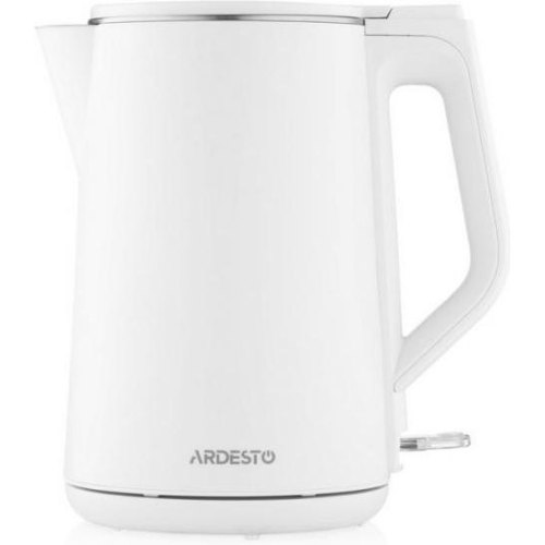 Електрочайник Ardesto 1.5л, Strix, подвійні стінки, білий глянець
