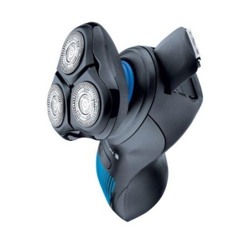 Бритва електрична Remington роторна Hyperflex Aqua, 3 головки для бриття, Li-Ion, сухе/вологе гоління, тример, чорно-синій