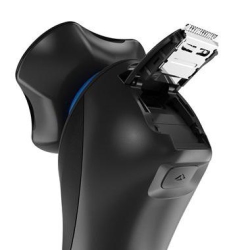 Бритва електрична Remington роторна Hyperflex Aqua, 3 головки для бриття, Li-Ion, сухе/вологе гоління, тример, чорно-синій