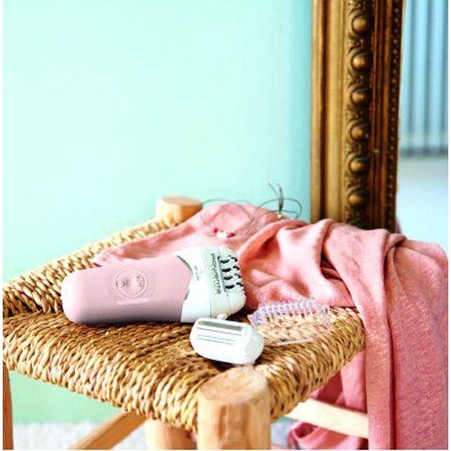 Епілятор Rowenta Aquasoft Wet&Dry пінцетний, акумуляторний , пінцет.-24, волог.+сух., насадок-4, пудровий