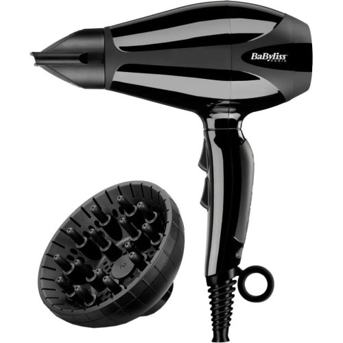 Фен Babyliss, 2400Вт, 3 режими, дифузор, іоніз-я, хол. обдув, чорний