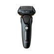 Бритва електрична Panasonic сіткова, головок-5, Li-Ion, сухий+вологий, тример, док-станція , чорно-синій