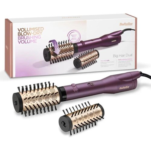 Фен-щітка Babyliss, 650Вт, 2 режими, іоніз-я, хол. обдув, оберт. насадок, кераміка, фіолетовий
