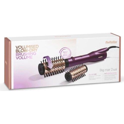 Фен-щітка Babyliss, 650Вт, 2 режими, іоніз-я, хол. обдув, оберт. насадок, кераміка, фіолетовий