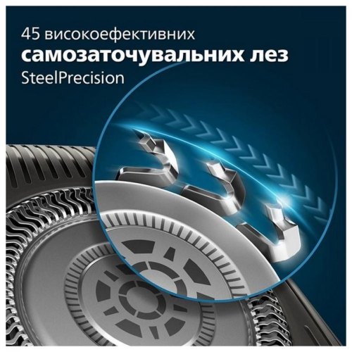 Бритва електр. Philips роторна Series 5000, 9Вт,  бритв.головок-3, Li-Ion, сух.+волог., тример, чорно-зелений