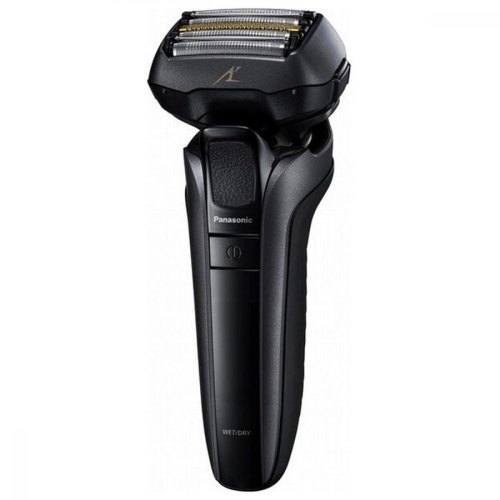 Бритва електрична Panasonic сіткова, 14000 об/хв, головок-5, Li-Ion, сухий+вологий, тример, чохол, Док-станція, чорний