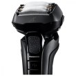 Бритва електрична Panasonic сіткова, 14000 об/хв, головок-5, Li-Ion, сухий+вологий, тример, чохол, Док-станція, чорний