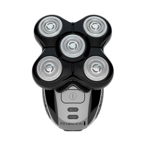 Бритва електрична для голови Remington роторна Ultimate Series RX5, 5 головок для бриття, сухе/вологе бриття, тример, кейс, чорний