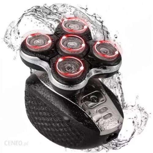 Бритва електрична для голови Remington роторна Ultimate Series RX5, 5 головок для бриття, сухе/вологе бриття, тример, кейс, чорний