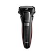 Бритва електрична Panasonic сіткова, 13000 об/хв, 3 головки для бриття, Li-Ion, сухе/вологе бриття, тример, 2 насадки, док-станція, чорний